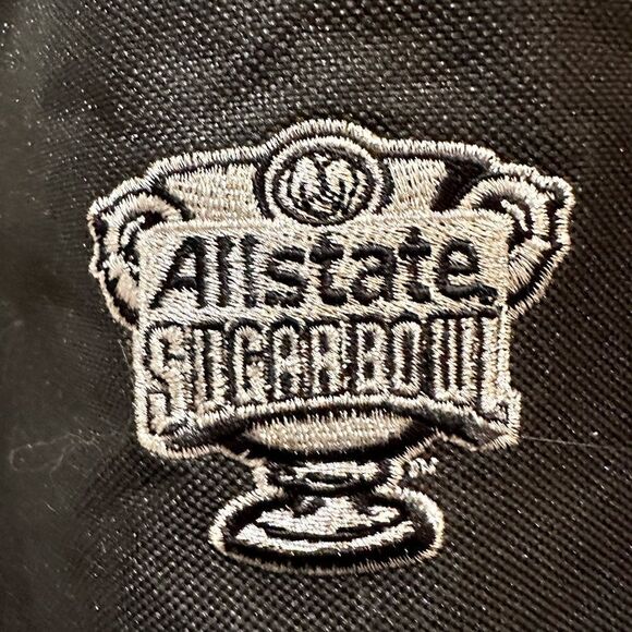 Black Allstate New Orleans Louisiana Sugar Bowl Zippered Embroidered Tote - Picture 2 of 4